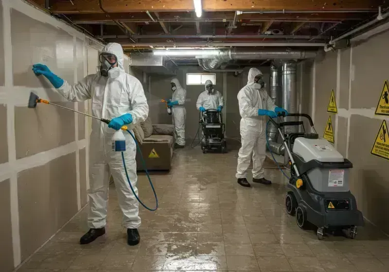 Basement Moisture Removal and Structural Drying process in Starr County, TX